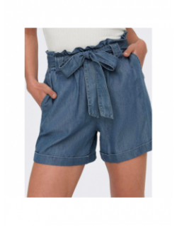 Short effet jean loose bea bleu femme - Only