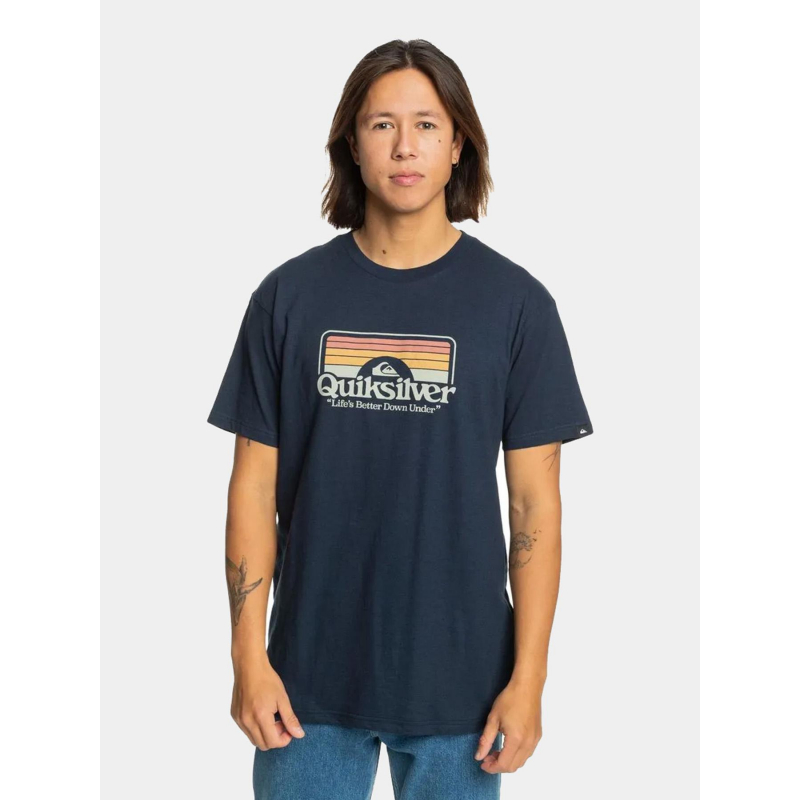 T-shirt bicolore step inside bleu marine homme - Quiksilver