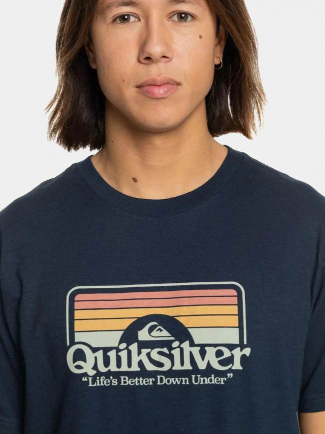 T-shirt bicolore step inside bleu marine homme - Quiksilver