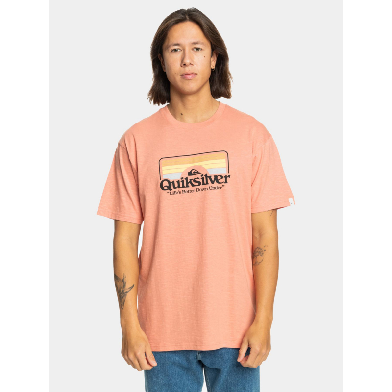 T-shirt bicolore step inside orange homme - Quiksilver