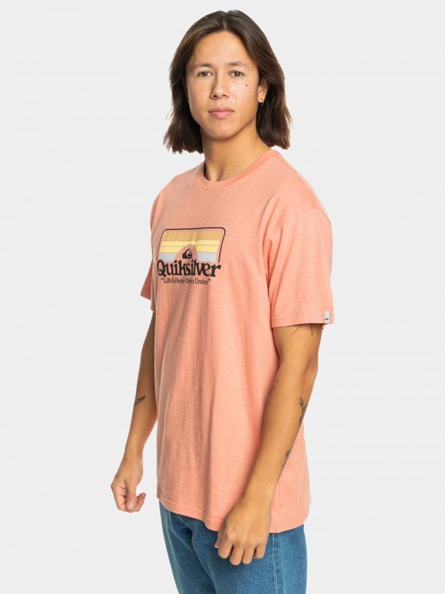 T-shirt bicolore step inside orange homme - Quiksilver