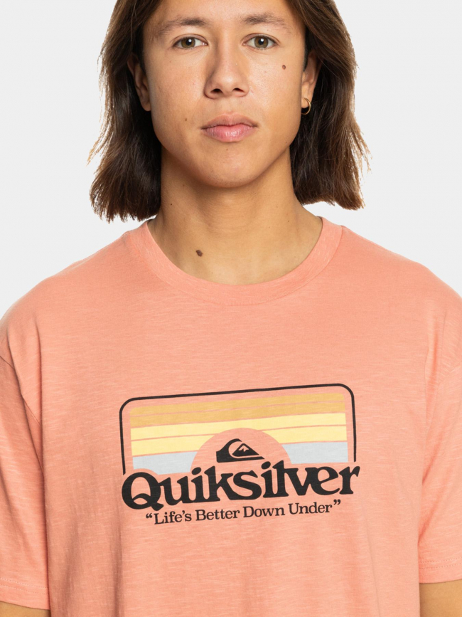 T-shirt bicolore step inside orange homme - Quiksilver