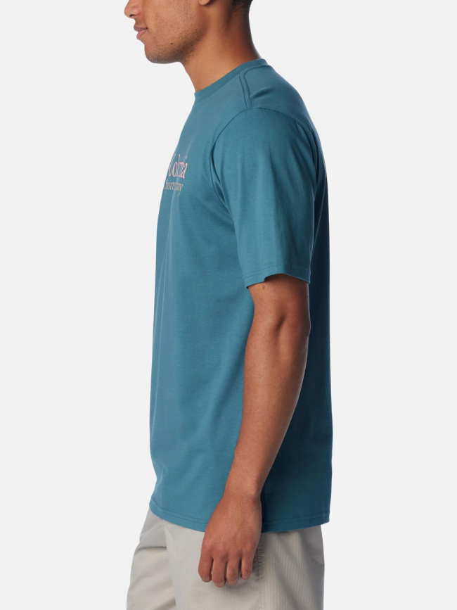 T-shirt bsc basic logo bleu vert homme - Columbia