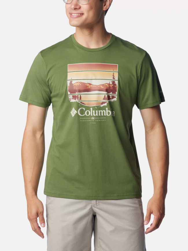 T-shirt path lake graphic vert homme - Columbia