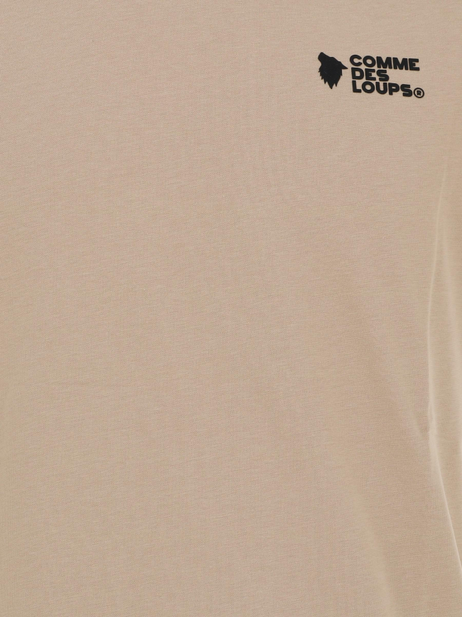 T-shirt uni classico beige homme - Comme Des Loups