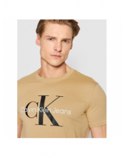 T-shirt seasonal monologo beige homme - Calvin Klein Jeans