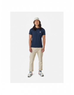 Polo uni logo bleu marine homme - Rossignol