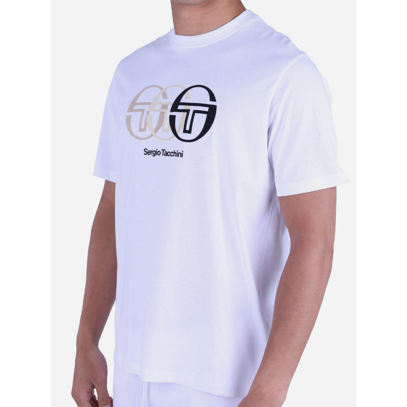 T-shirt logo triade blanc homme - Sergio Tacchini