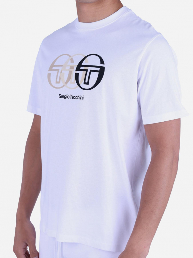 T-shirt logo triade blanc homme - Sergio Tacchini