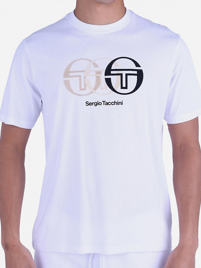 T-shirt logo triade blanc homme - Sergio Tacchini