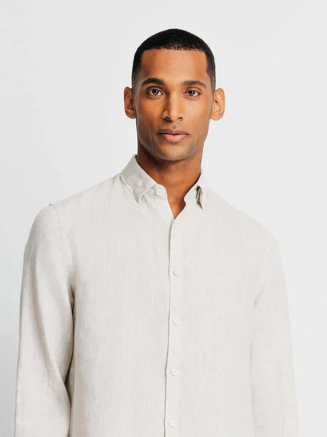 Chemise en lin kisseo beige homme - Izac