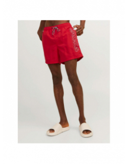 Short de bain fiji double logo rouge homme - Jack & Jones