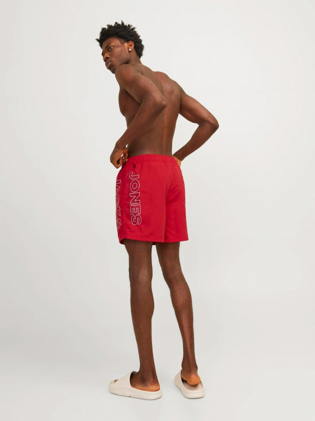 Short de bain fiji double logo rouge homme - Jack & Jones