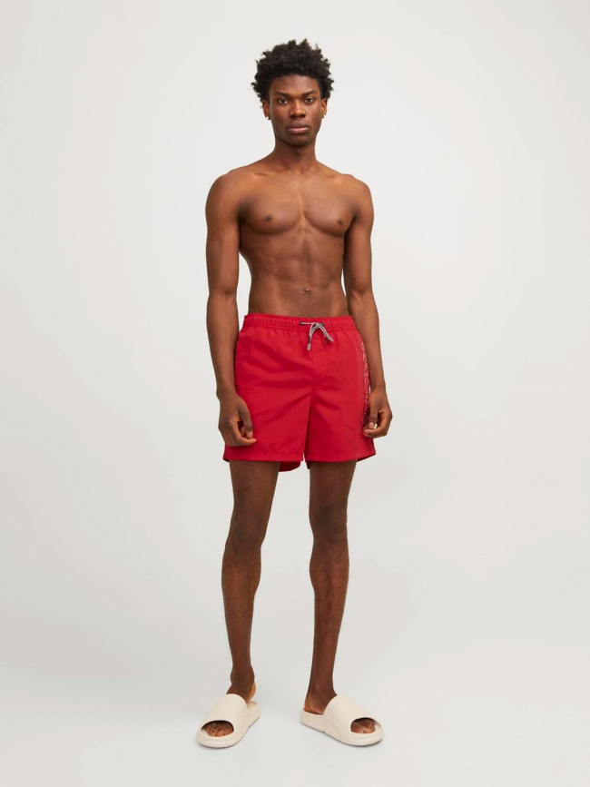 Short de bain fiji double logo rouge homme - Jack & Jones