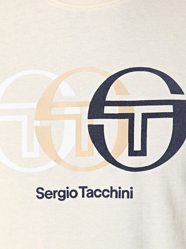 T-shirt logo triade beige homme - Sergio Tacchini