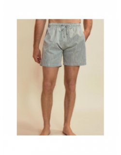 Short de bain rayé pearl kaki homme - Benson & Cherry