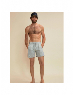 Short de bain rayé pearl kaki homme - Benson & Cherry