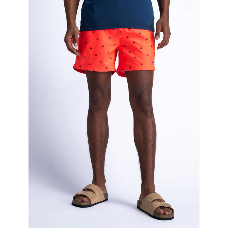 Short de bain soleil orange fluo homme - Petrol Industries