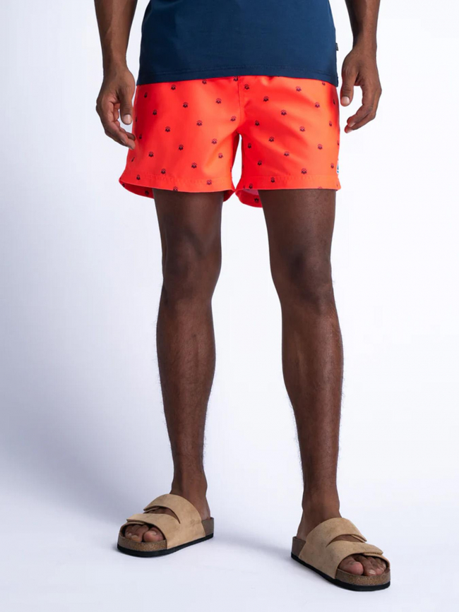 Short de bain soleil orange fluo homme - Petrol Industries