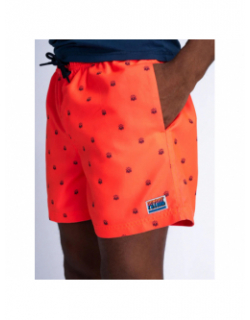 Short de bain soleil orange fluo homme - Petrol Industries