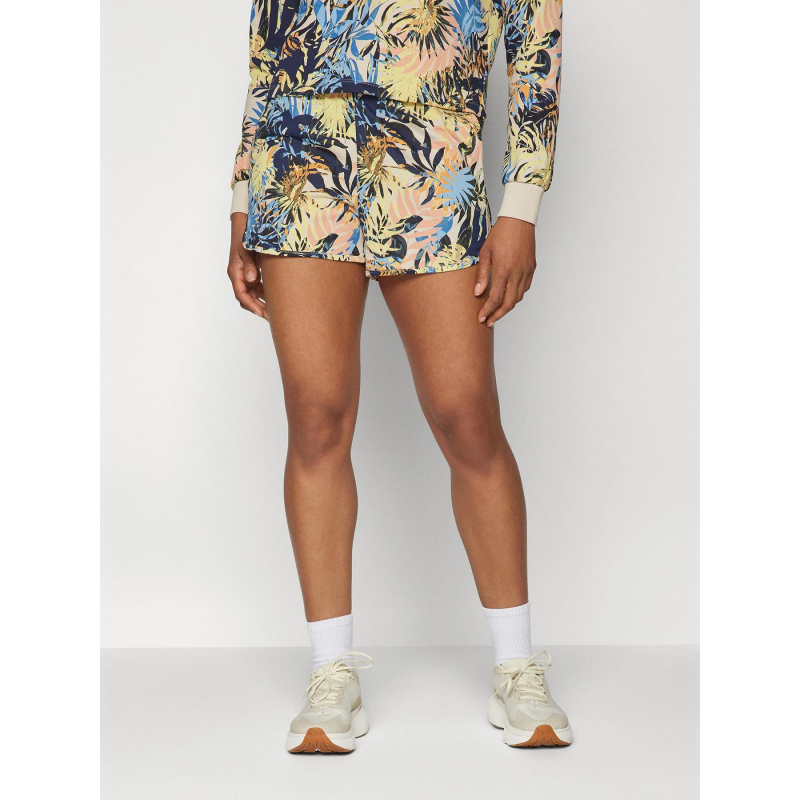 Short jogging palmi imprimé beige jaune bleu femme - Only Play