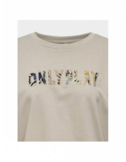 Sweat crop palmi beige femme - Only Play