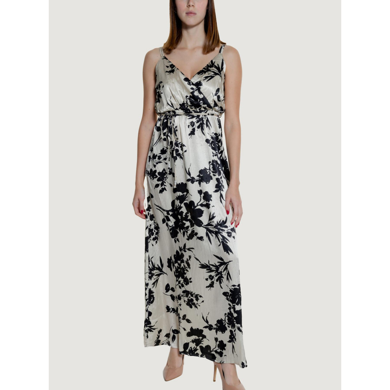 Robe longue salia satinée doré noir femme - Only