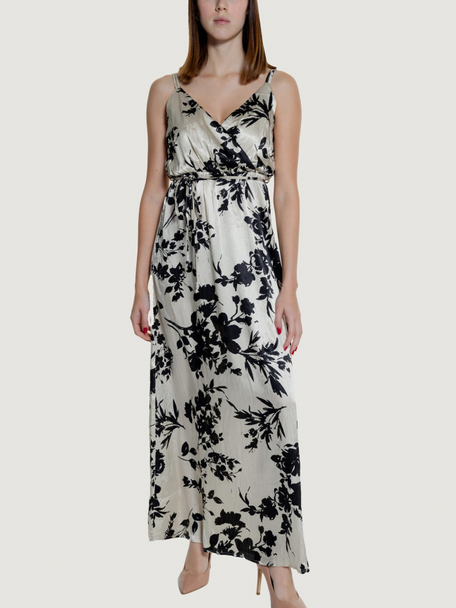 Robe longue salia satinée doré noir femme - Only