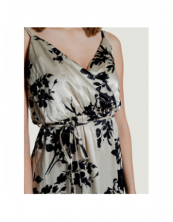 Robe longue salia satinée doré noir femme - Only