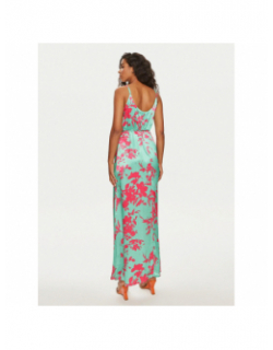 Robe longue salia satinée vert rose femme - Only