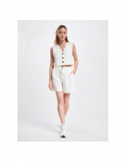 Short ample abba life blanc femme - Only