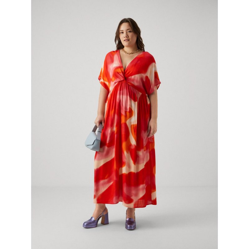 Robe longue dégradé jade rouge orange femme Vero Moda