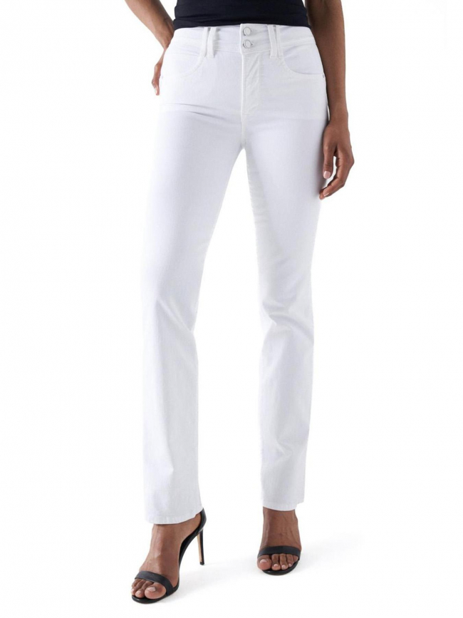 Jean droit secret blanc femme - Salsa