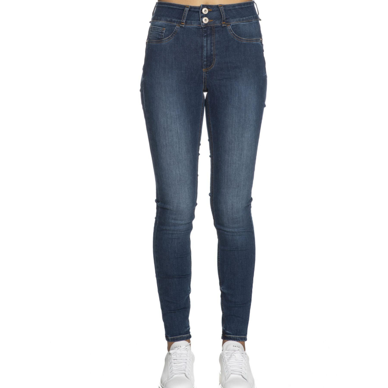 Jean skinny double confort one size bleu femme - Tiffosi