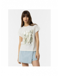 T-shirt kika brillant blanc femme - Tiffosi