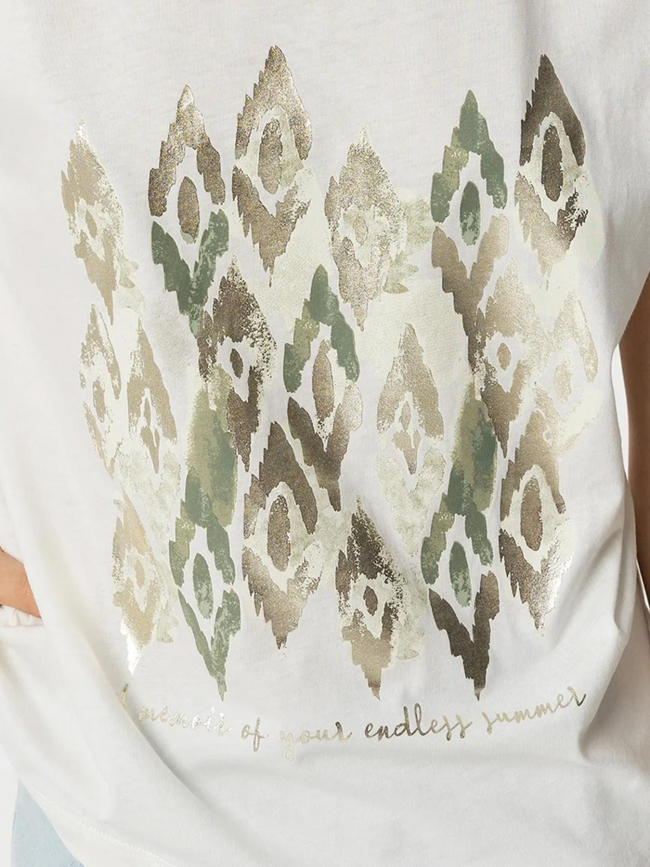 T-shirt kika brillant blanc femme - Tiffosi