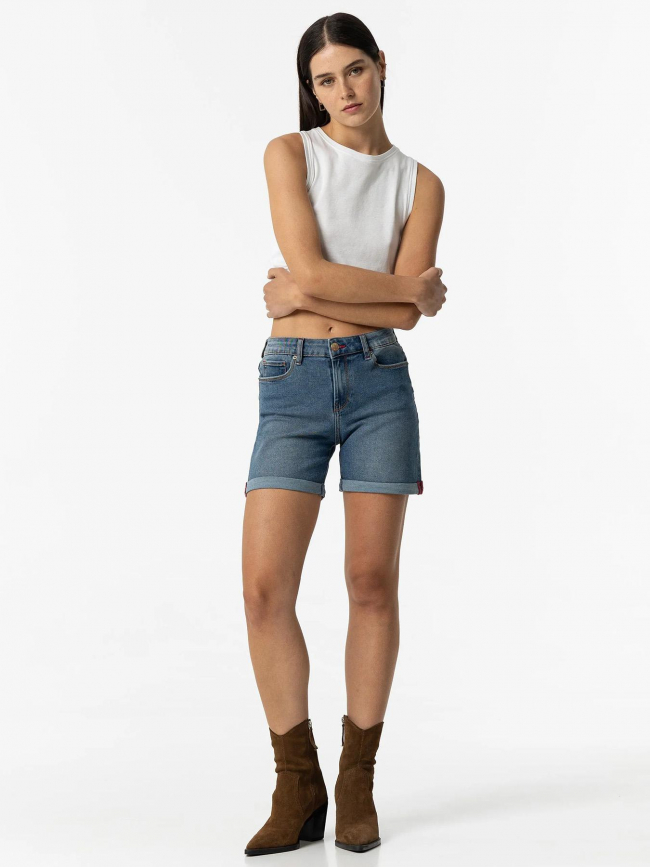 Short en jean rachel 40 bleu femme - Tiffosi