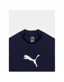 T-shirt de bain manches longues logo bleu enfant - Puma