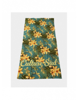 Serviette de plage manana tahiti vert jaune - Culture Sud