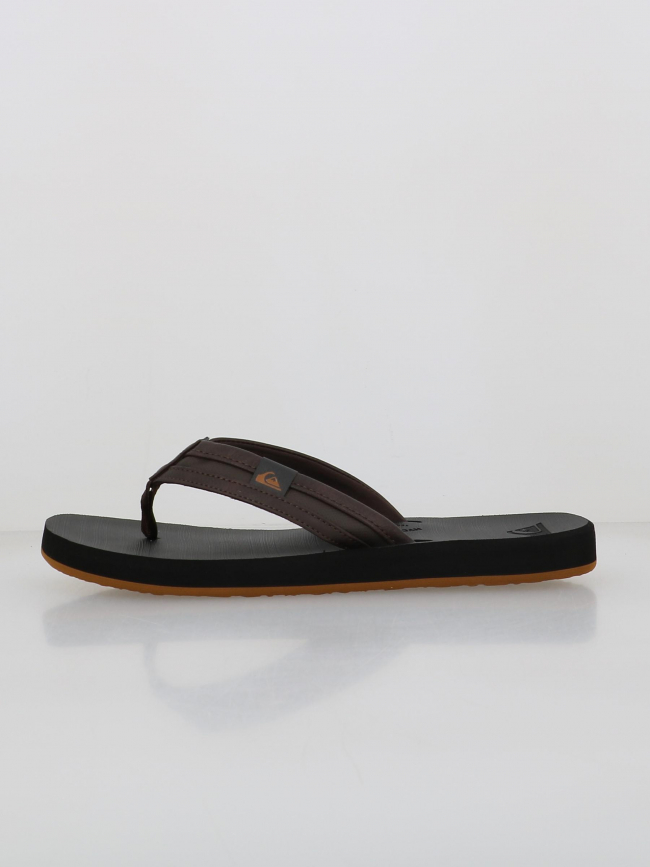 Tongs carver squish marron noir homme - Quiksilver