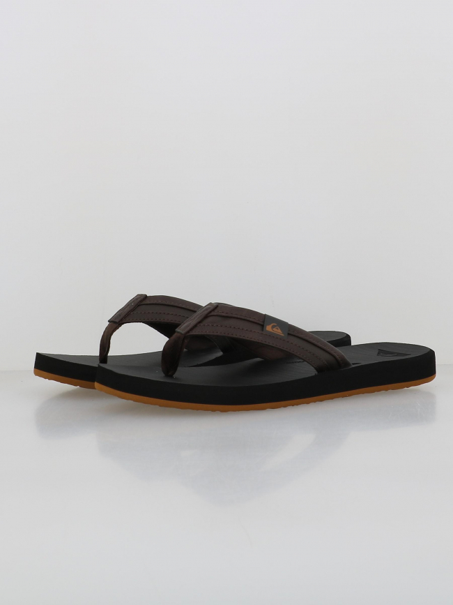 Tongs carver squish marron noir homme - Quiksilver