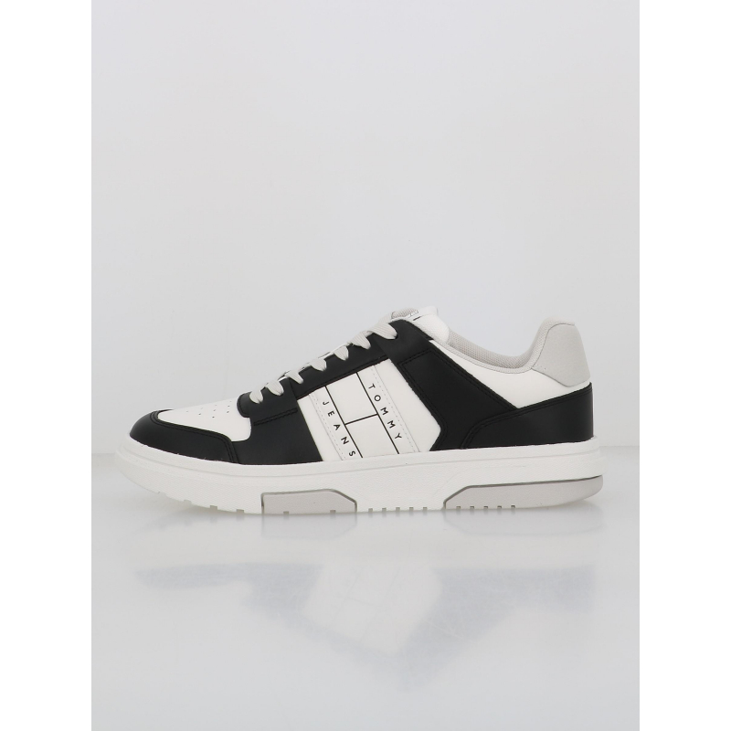 Baskets en cuir brooklyn noir blanc homme - Tommy Jeans