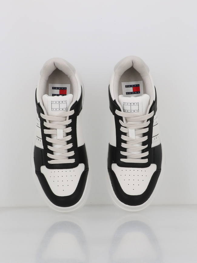 Baskets en cuir brooklyn noir blanc homme - Tommy Jeans