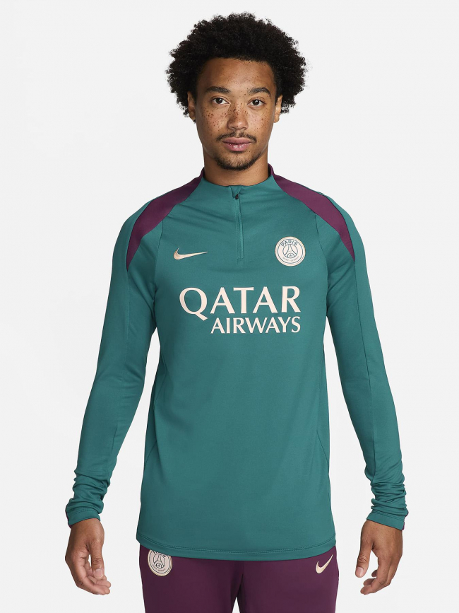 Sweat zippé psg vert violet homme - Nike