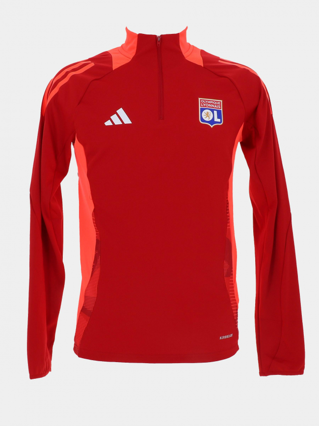 Sweat de football zip Olympique Lyonnais rouge homme - Adidas