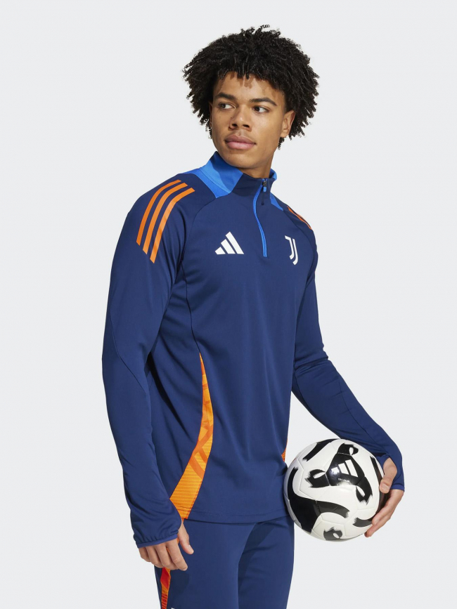 Sweat de football juventus bleu marine orange homme - Adidas