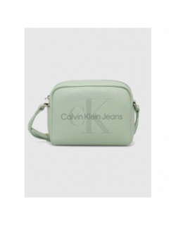 Sac bandoulière sculpted vert d'eau femme - Calvin Klein Jeans