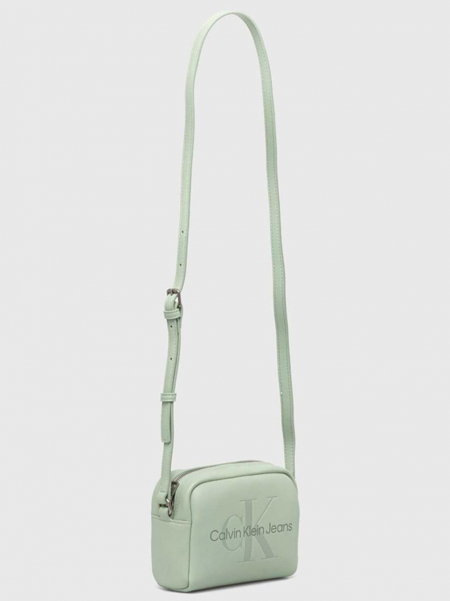 Sac bandoulière sculpted vert d'eau femme - Calvin Klein Jeans