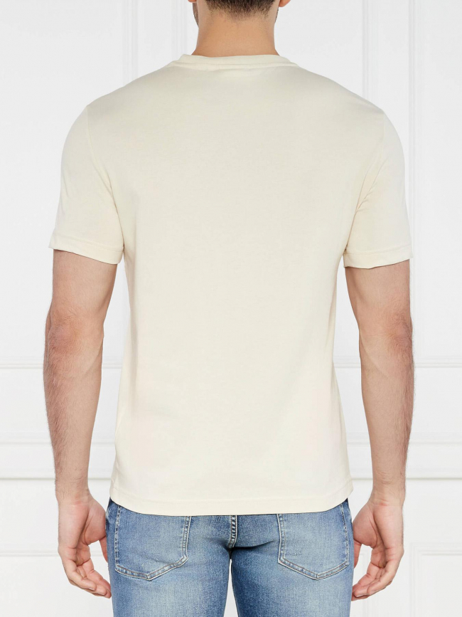 T-shirt brush logo beige homme - Calvin Klein