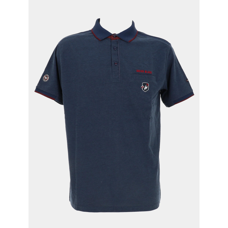 Polo manches courtes gentleman bleu marine homme - Union Black